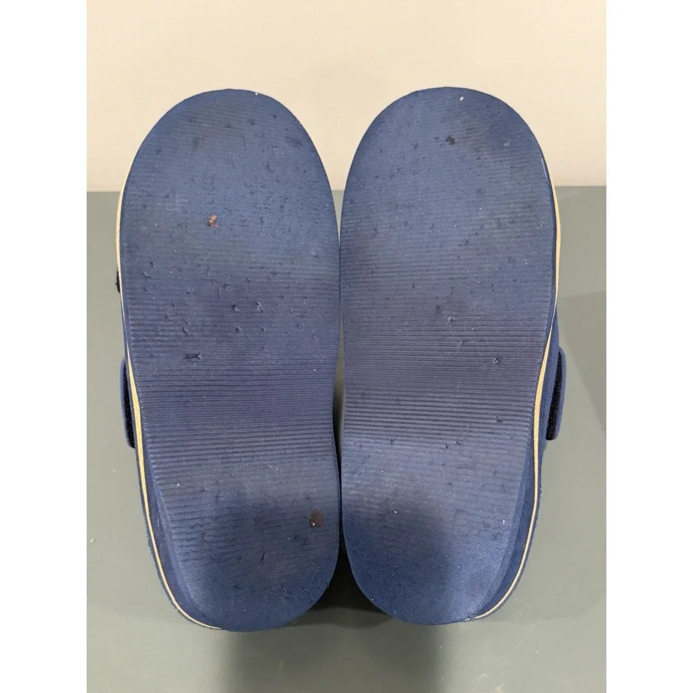 Frisky Blue Floral Slip On Sandal Adjustable Strap Platform Slides Women 9.5